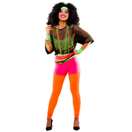 e-carnavalskleding-SYK 80's Neon geel topje