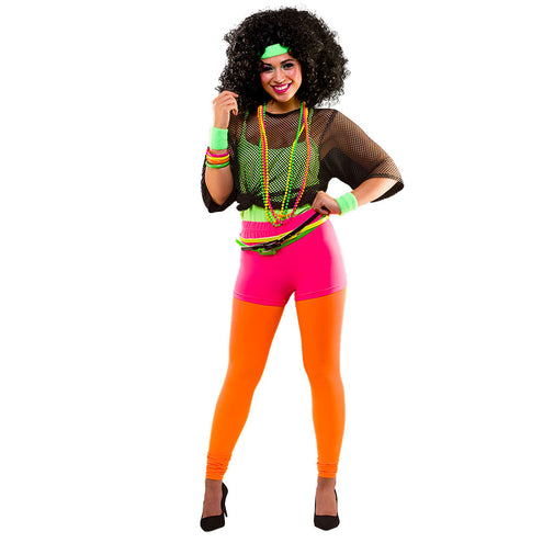 e-carnavalskleding-SYK 80's Neon Hot Panroze korte broek