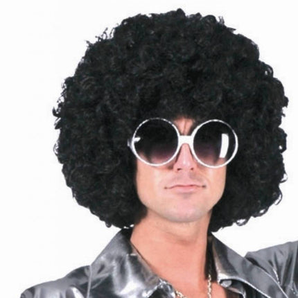 e-carnavalskleding-SYK Afro pruik zwart krullen