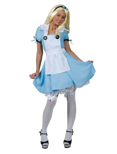 e-carnavalskleding-SYK Alice in Wonderland jurkje blauw