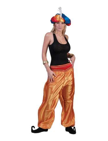 e-carnavalskleding-SYK Arabische broek oranje haremdanseres dames