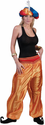 e-carnavalskleding-SYK Arabische broek oranje haremdanseres dames