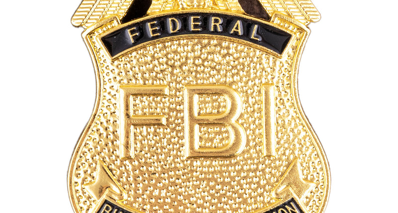 e-carnavalskleding-SYK Badge FBI goud