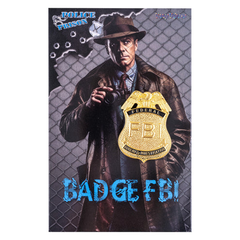e-carnavalskleding-SYK Badge FBI goud