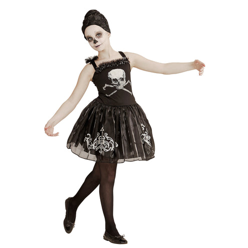 e-carnavalskleding-SYK Ballerina jurk met schedels