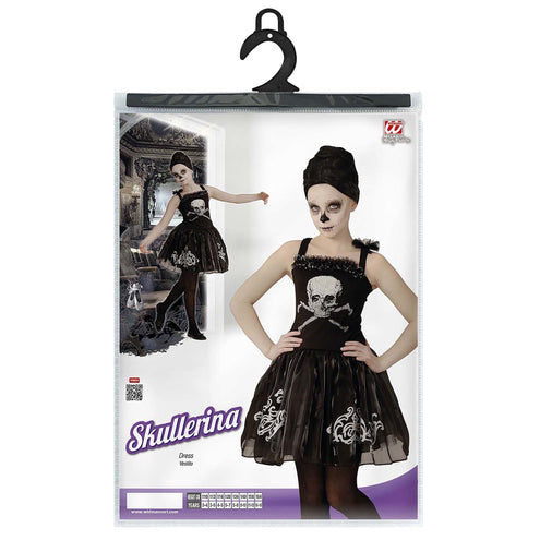 e-carnavalskleding-SYK Ballerina jurk met schedels