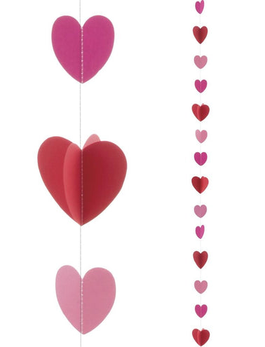 e-carnavalskleding-SYK Ballon lint met hartjes 2mtr rood