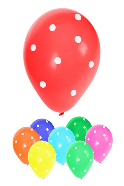 e-carnavalskleding-SYK Ballonnen met stippen assortie kleuren