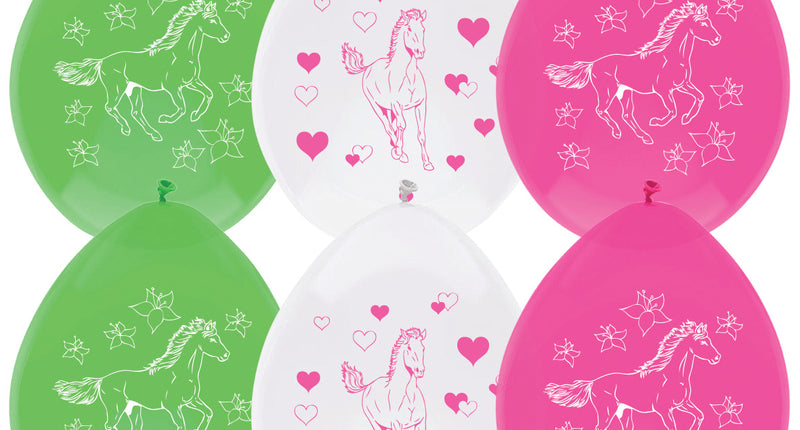 e-carnavalskleding-SYK Ballonnen Paarden 6 stuks 30 cm