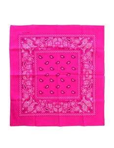 e-carnavalskleding-SYK Bandana fluor roze 53 x 53 cm.