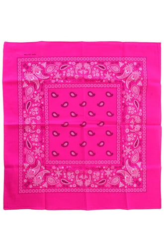 e-carnavalskleding-SYK Bandana fluor roze 53 x 53 cm.