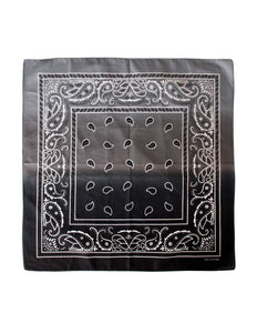 e-carnavalskleding-SYK Bandana met kleurverloop zwart/wit 56 x 56 cm