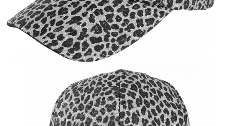 e-carnavalskleding-SYK Baseballcap panter glitter zilver