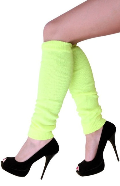e-carnavalskleding-SYK Beenwarmers fluorgeel mt. one size