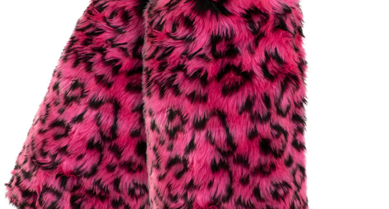 e-carnavalskleding-SYK Beenwarmers pluche panter roze