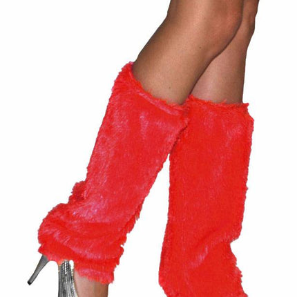e-carnavalskleding-SYK Beenwarmers pluche rood