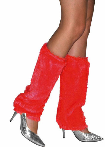 e-carnavalskleding-SYK Beenwarmers pluche rood