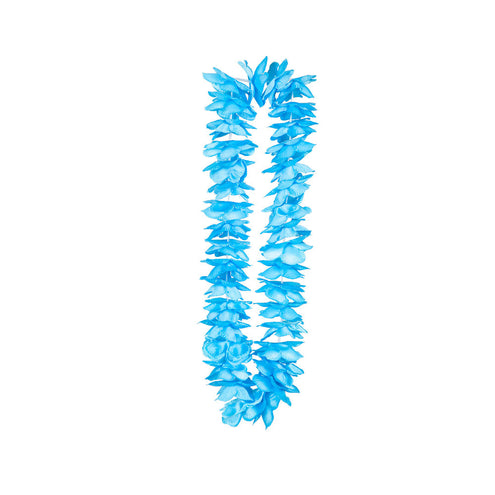 e-carnavalskleding-SYK Blauwe Hawaii slinger satijn look