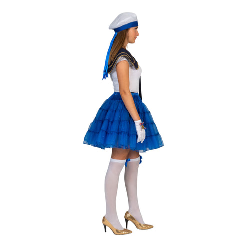 e-carnavalskleding-SYK Blauwe petticoat Noor dames