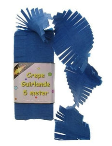 e-carnavalskleding-SYK Blauwe slingers van crêpe papier