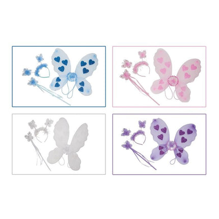 e-carnavalskleding-SYK Blauwe vlinder verkleed set Minnie 3-delig