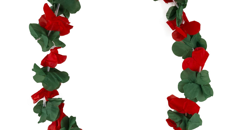 e-carnavalskleding-SYK Bloemenketting hawaii groen rood