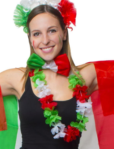 e-carnavalskleding-SYK Bloemenslinger rood groen wit