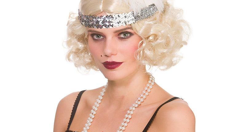 e-carnavalskleding-SYK Blonde Charleston pruik met krullen