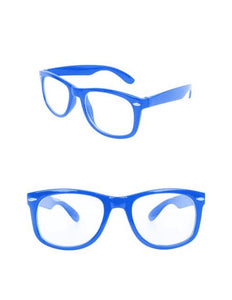 e-carnavalskleding-SYK Blues Brother bril blauw met blanke glazen