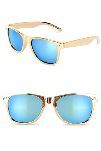 e-carnavalskleding-SYK Blues brother bril goud met spiegelglas