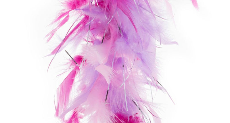 e-carnavalskleding-SYK Boa Roze/Paars/Zilver 2mtr