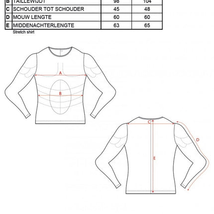 e-carnavalskleding-SYK Body builder shirt heren