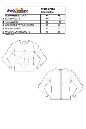 e-carnavalskleding-SYK Body builder shirt heren