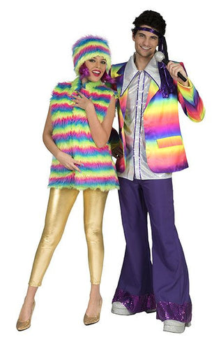 e-carnavalskleding-SYK Bodywarmer verkleedpak je in regenboog kleuren