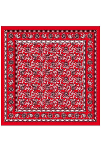 e-carnavalskleding-SYK Boeren zakdoek met waaier motief 63X63cm