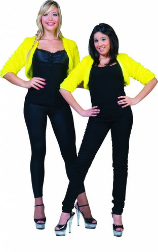 e-carnavalskleding-SYK Bolero geel fuzzy voor dames
