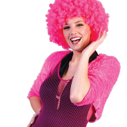 e-carnavalskleding-SYK Bolero roze/fuchsia fuzzy voor dames