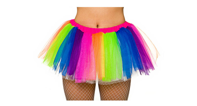 e-carnavalskleding-SYK Budget regenboog tutu rokje