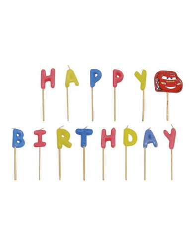 e-carnavalskleding-SYK Cars kaarsjes Happy Birthday