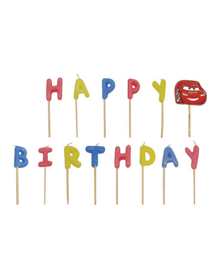 e-carnavalskleding-SYK Cars kaarsjes Happy Birthday