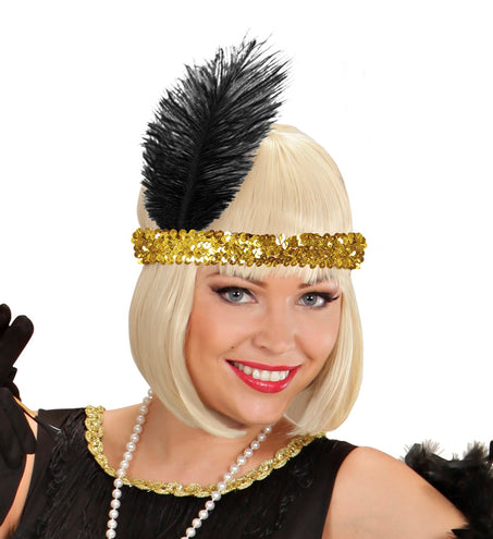 e-carnavalskleding-SYK Charleston hoofdband goud pailletten