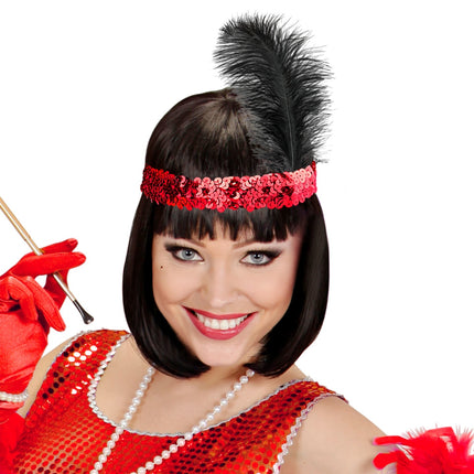 e-carnavalskleding-SYK Charleston hoofdband rood