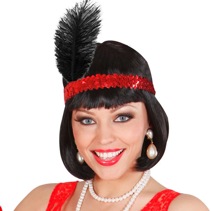 e-carnavalskleding-SYK Charleston hoofdband rood