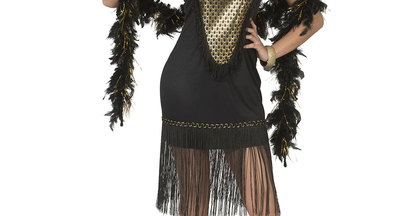 e-carnavalskleding-SYK Charleston jurk Cherryl goud