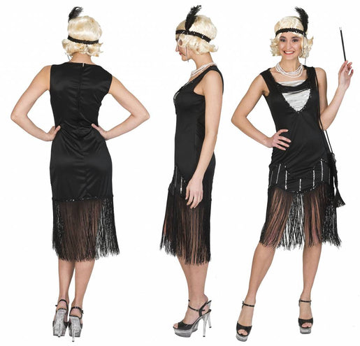 e-carnavalskleding-SYK Charleston jurkje Silver Smile dames