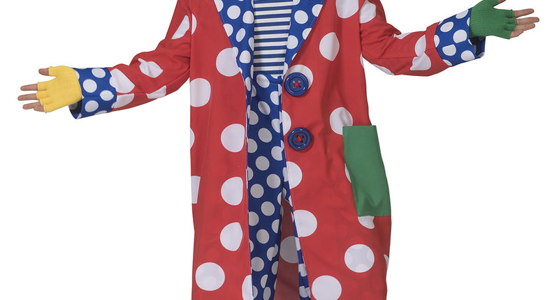 e-carnavalskleding-SYK Clownsjas Bassie man met stippen