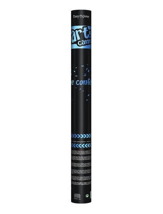 e-carnavalskleding-SYK Confetti kanon blauw top kwaliteit 60cm