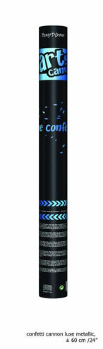 e-carnavalskleding-SYK Confetti kanon blauw top kwaliteit 60cm