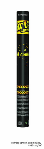 e-carnavalskleding-SYK Confetti kanon goud top kwaliteit 60cm