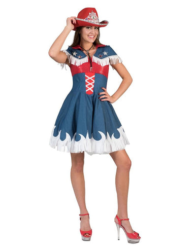 e-carnavalskleding-SYK Cowboy jurkje Jeans Texas